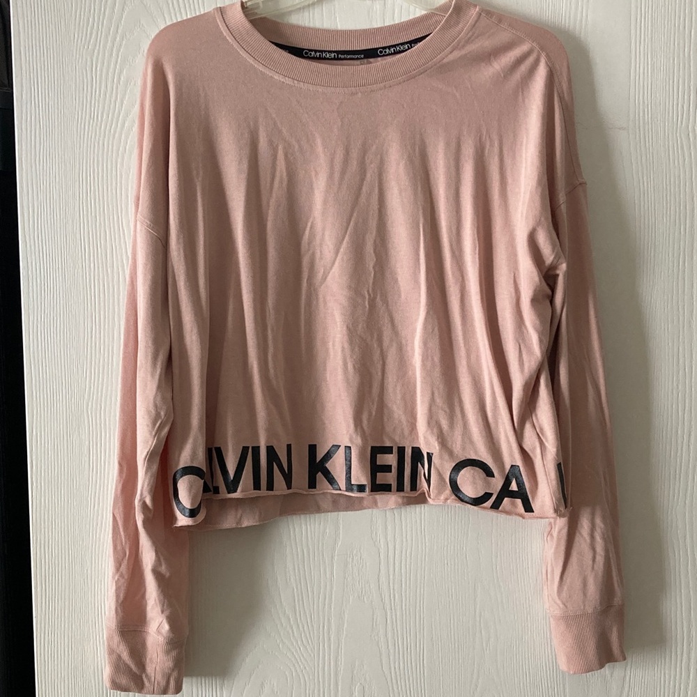 Calvin Klein Logo Cropped Long Sleeve